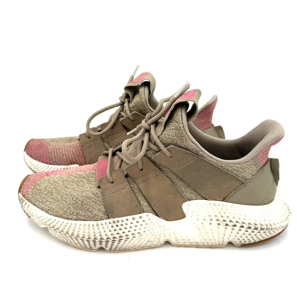 Adidas Men's Prophere Trace Leather Khaki Sneakers Size 10 - Picture 4 of 8